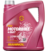 Масло MANNOL синтетическое 4-TAKT MOTORBIKE SAE 10W-40 4л. 7812