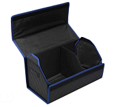 Саквояж-органайзер в багажник STVOL 60*30*30 см экокожа, черный/синий ромб,  АКЦИЯ-20%
