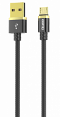 Кабель DELUXE,USB 2.0-microUSB 1м 2,1А цвет черный  OLMIO