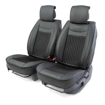 Каркасные накидки на передние сиденья Car Performance, 2 шт. материал Экокожа, центра CUS-2072 BK/BK