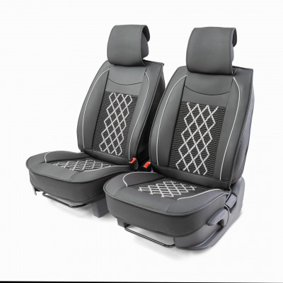 Каркасные накидки на передние сиденья Car Performance, 2 шт. материал Экокожа CUS2092BKGY