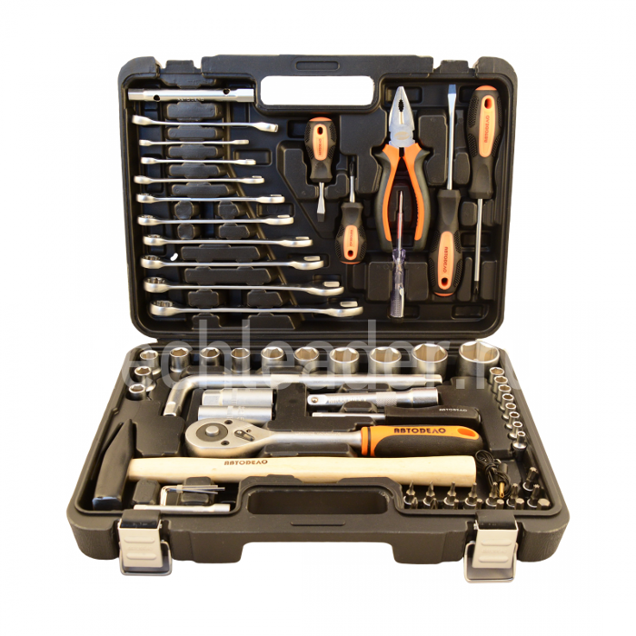 Набор инструмента 64пр. 1/2"Dr 1/4"Dr АВТОDЕЛО. 39860 АВТОДЕЛО. Инструменты, набор "АВТОДЕЛО" 1/4"+1/2". 90пр. Набор инструментов АВТОДЕЛО 64 предмета.