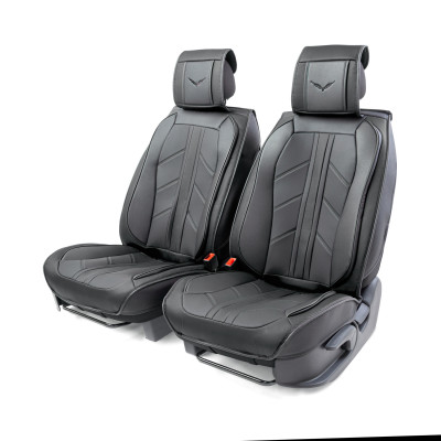 Каркасные 3D накидки на передние сиденья Car Performance, 2 шт. материал плотная экок CUS-3012 BK/BK