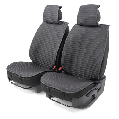 Накидки на передние сиденья Car Performance, 2 шт. материал алькантара,  CUS-1022 BK/GY