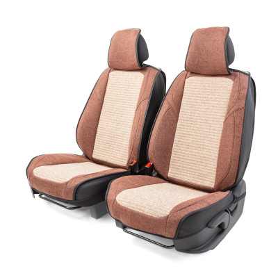 Каркасные 3D накидки на передние сиденья Car Performance, 2 шт. материал fiberfla CUS-3024 COFFEE/BE