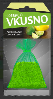 Ароматизатор подвесной мешок "Freshco Vkusno" Лимон и лайм