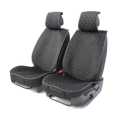 Накидки на передние сиденья Car Performance, 2 шт. материал алькантара, CUS-1012 BK/GY