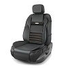 Накидка на сиденье ортопедическая 6 упоров MULTI COMFORT MLT-320G BK/D.GY 3 предмета, экокожа,  черн