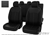 Чехлы Hyundai Solaris II/Kia Rio IV 2017-> Sd Comf/Prest черный/отстрочка белая, экокожа "Ориг" PSV