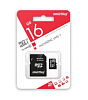 Карта памяти SMART BUY 16Gb MicroSD SDHC CLASS 10 + SD адаптер AVS