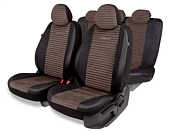 Чехлы AUTOPROFI Premium,Modena. Алькантара, паттерн-велюр, прем.экок, черн/коричн (MOD-1107 BK/BR)