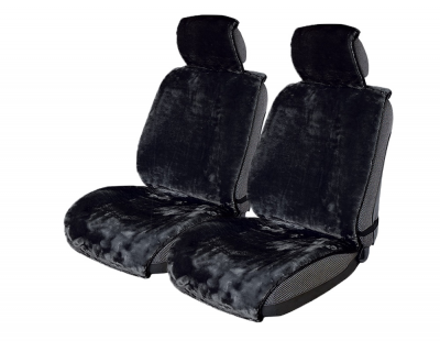 301-20 Накидка на сиденье меховая искусственная шерсть черная