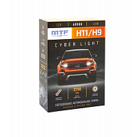 Светодиодные лампы MTF Light, CYBER LIGHT, H11/H9, 12V, 37W, 3750lm, 6000K, кулер, комплект. А