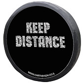 Чехол запасного колеса "HR" KEEP DISTANCE черный/серый L  41023 Чехол запасного колеса "HR" KEEP DISTANCE черный/серый L  41023