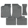 Коврики автомобильные AUTOPROFI универс.MAT-710-GY 1 решение, (5 предметов), ПВХ, Серый