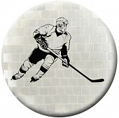 Значок световозвращающий Хоккей серебро