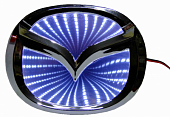 Эмблема MAZDA M6 с синей подсветкой (3D эффект)