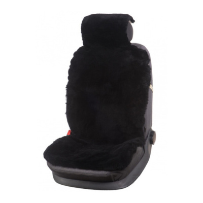 Накидка на сиденье меховая PSV Jolly Lux 140*55 Черный (Полный комплект 4шт ) (натур/ овчина) АКЦИЯ