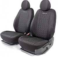 Чехлы-накидки VERONA, 4предмета, лен, новое лекало - 3Dкрой, AIRBAG, черный  VER-0405BK/GY