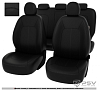 Чехлы VW Tiguan II 2016-> Разн. передние спинки черный/отстрочка черная, экокожа "Оригинал""PSV"