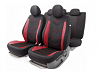 Чехлы AEROBOOST, 11 предметов,ткань, новое лекало - 3D крой,AIRBAG, красный  AER-1102BK/RD 