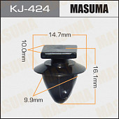 KJ424S Клипса крепежная  "Masuma"  цена за 1 шт. #229
