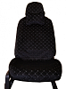 Накидки A2DM на перед. и задн. сидения + 2 подушки, ромб, велюр, черный/белый 7 пр, сумка
