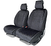 Накидки на передние сиденья AUTOPROFI, материал алькантара черн/беж