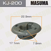 KJ200S Клипса крепежная  "Masuma"  цена за 1 шт. #131