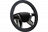 Оплетка  на руль виниловая AZARD Обьемный винил  "M" (d=38см)  /ЧЕРНЫЙ/