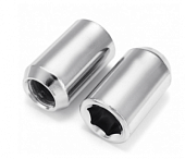 Гайка M12X1,50 h=32мм, D=20мм, конус, внутр. 6-гранник 12мм Хром