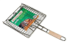 Решетка для гриля Green Glade с деревянной ручкой 721С(0282) (24) /721C 28*28см АКЦИЯ -20%