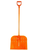 Лопата снеговая 151*53*9 ковш ПК №5 оранжевый/черенок сталь матовый оранжевый/D-ручка оранжевая+допо