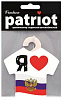 Ароматизатор подвесной Patriot "Я люблю Россию ФЛАГ"/Арбуз