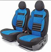 Чехлы на автомобильные сидения-накидки COMFORT COMBO,4 предмета, велюр, новое лекало -3D крой, синий CMB-0405BK/BL