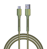 USB кабель MicroUSB, XXL, 2м, QC3.0, зелёный BY