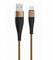 Кабель Partner OLMIO SOLID USB 2.0- microUSB усиленный цвет титановый