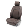 Каркасная накидка "AUTOPROFI", 1 шт. на переднее сиденье, экокожа 3 пред., чёрн./коричн АКЦИЯ!!