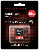 Карта памяти (флешка) QUMO, Secure Digital 16Gb, SD HC, class 10