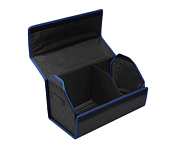 Саквояж-органайзер в багажник STVOL, экокожа, черный/синий ромб, 70*30*30 см АКЦИЯ-20%