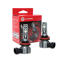 Лампа (светодиод)ная Autoprofi, Х2 компак, H11, 12V / 15W, 6000K, 4000 Lm, комплект 2 шт., 1/100
