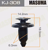 KJ308S Покер  пластм. крепежный  "Masuma"  цена за 1 шт. #181