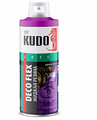 Краска для декоративных работ DECO FLEX (ЖИДКАЯ РЕЗИНА) флуоресцентная красная; KUDO-U;  520 мл.