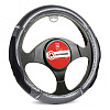 Оплётка руля, гелевый наполнитель, спортивный дизайн, PU кожа, вставки под карбон, разм. М,, 1/10 (G