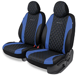 Чехлы AUTOPROFI Standard, Excellent. (ПЕРЕДНИЕ) Экокожа, 3 мм. поролон, чёр/синий (EXL-603G BK/BL)