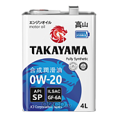 TAKAYAMA SAE 0W20 GF-6A 4л