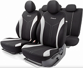 Чехлы на автомобильные сидения FLEX, 11 предметов,полиэстер, новое лекало - 3D крой,AIRBAG, черный FLX-1102BK/WH