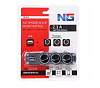 NG Разветвитель прикуривателя 3 выхода 1USB 60W 2.1A 12/24B пластик