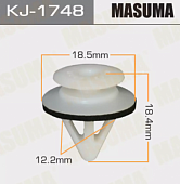 KJ1748S Клипса крепежная  "Masuma"  цена за 1 шт. #120
