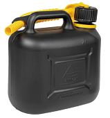 Канистра 5л для топлива пластиковая, с лейкой / черная ARNEZI A1006321